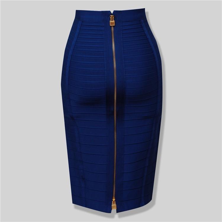Solid Zipper Bandage Skirt-Skirts-Arimonz-Arimonz