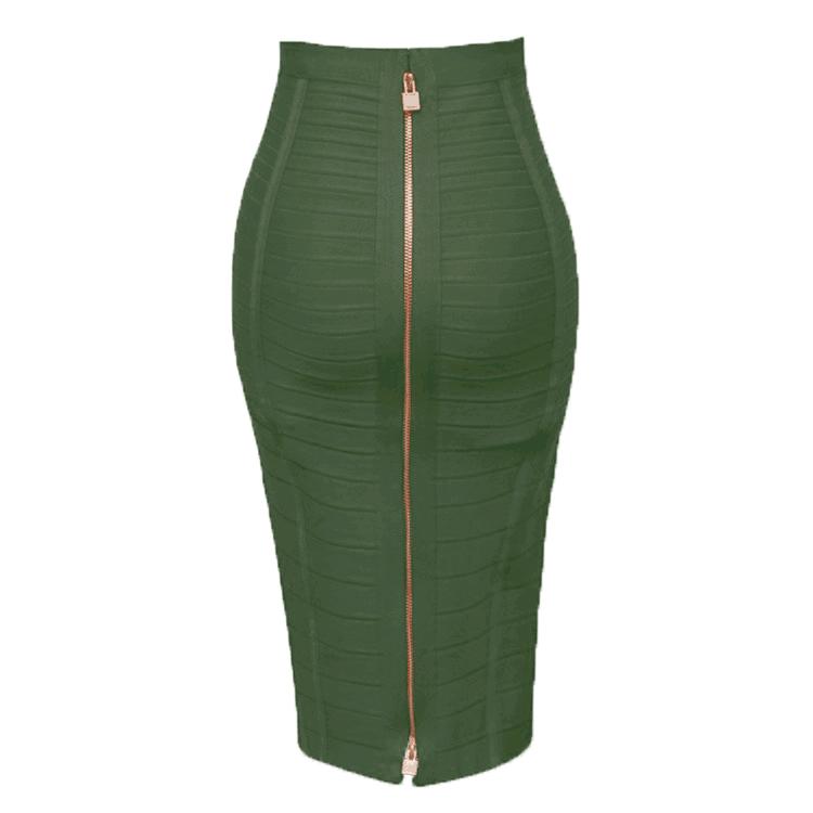 Solid Zipper Bandage Skirt-Skirts-Arimonz-Arimonz