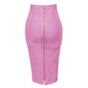 Solid Zipper Bandage Skirt-Skirts-Arimonz-Pink-XS-Arimonz