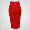 Solid Zipper Bandage Skirt-Skirts-Arimonz-Red-XS-Arimonz
