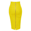 Solid Zipper Bandage Skirt-Skirts-Arimonz-Yellow-XS-Arimonz