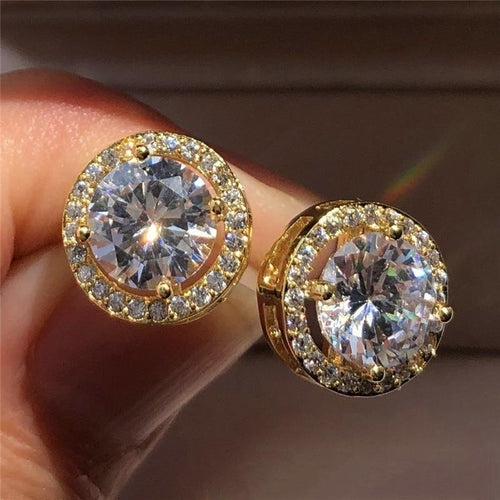 Sparkly Stud Earrings For Women Romantic Elegant Female Daily Earrings-Earrings-Arimonz-Arimonz