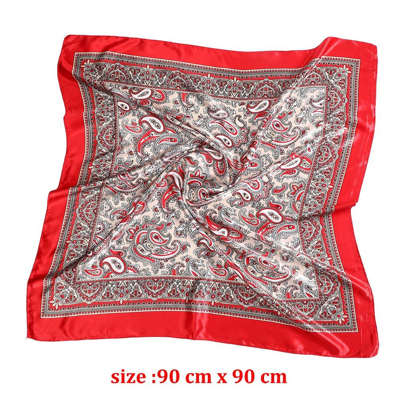 Square Head Scarves Print Bandanas Women Turban Headband Hair Band-Hair Accessories-Arimonz-Arimonz