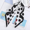 Square Head Scarves Print Bandanas Women Turban Headband Hair Band-Hair Accessories-Arimonz-Black Polka Dots-Arimonz