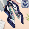 Square Head Scarves Print Bandanas Women Turban Headband Hair Band-Hair Accessories-Arimonz-Blue Floral-Arimonz