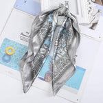 Square Head Scarves Print Bandanas Women Turban Headband Hair Band-Hair Accessories-Arimonz-Blue Light Gray-Arimonz