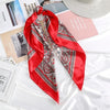 Square Head Scarves Print Bandanas Women Turban Headband Hair Band-Hair Accessories-Arimonz-Bright Red-Arimonz