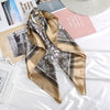 Square Head Scarves Print Bandanas Women Turban Headband Hair Band-Hair Accessories-Arimonz-Brown Dark Brown-Arimonz