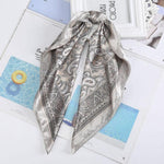 Square Head Scarves Print Bandanas Women Turban Headband Hair Band-Hair Accessories-Arimonz-Brown Light Gray-Arimonz