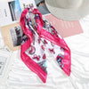 Square Head Scarves Print Bandanas Women Turban Headband Hair Band-Hair Accessories-Arimonz-Fushia Pink-Arimonz