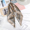 Square Head Scarves Print Bandanas Women Turban Headband Hair Band-Hair Accessories-Arimonz-Gray Gold-Arimonz