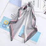 Square Head Scarves Print Bandanas Women Turban Headband Hair Band-Hair Accessories-Arimonz-Light Gray Pink-Arimonz