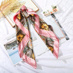 Square Head Scarves Print Bandanas Women Turban Headband Hair Band-Hair Accessories-Arimonz-Peach Pink-Arimonz