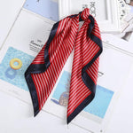 Square Head Scarves Print Bandanas Women Turban Headband Hair Band-Hair Accessories-Arimonz-Stripes Red-Arimonz