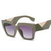 Square Oversized Sunglasses Women Sun Glasses Female Retro Eyewear-Sunglasses-Arimonz-Green-Arimonz