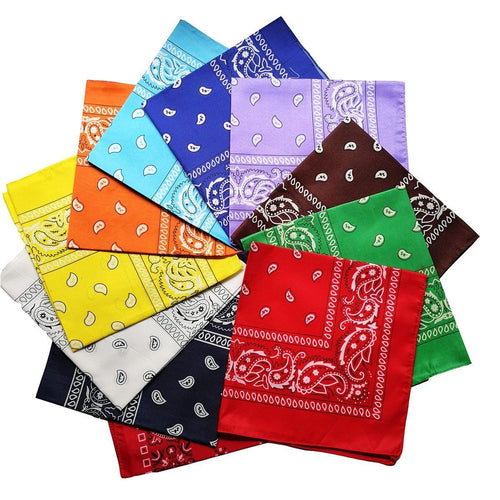 Square Paisley Bandanas Ride Mask Headbands For Women Bands Scarfs-Hair Accessories-Arimonz-Arimonz