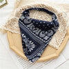 Square Paisley Bandanas Ride Mask Headbands For Women Bands Scarfs-Hair Accessories-Arimonz-Black Print-Arimonz