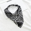 Square Paisley Bandanas Ride Mask Headbands For Women Bands Scarfs-Hair Accessories-Arimonz-Black White-Arimonz