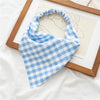 Square Paisley Bandanas Ride Mask Headbands For Women Bands Scarfs-Hair Accessories-Arimonz-Blue plaid bandana-Arimonz