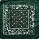 Square Paisley Bandanas Ride Mask Headbands For Women Bands Scarfs-Hair Accessories-Arimonz-dark green-Arimonz