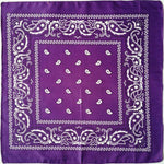 Square Paisley Bandanas Ride Mask Headbands For Women Bands Scarfs-Hair Accessories-Arimonz-dark purple-Arimonz