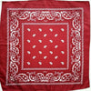 Square Paisley Bandanas Ride Mask Headbands For Women Bands Scarfs-Hair Accessories-Arimonz-dark red-Arimonz