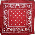 Square Paisley Bandanas Ride Mask Headbands For Women Bands Scarfs-Hair Accessories-Arimonz-dark red-Arimonz
