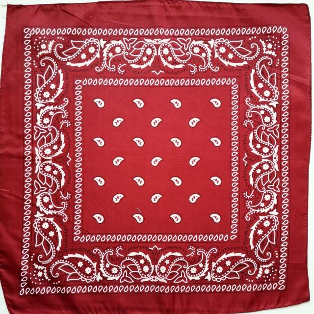 Square Paisley Bandanas Ride Mask Headbands For Women Bands Scarfs-Hair Accessories-Arimonz-dark red-Arimonz