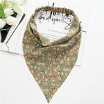 Square Paisley Bandanas Ride Mask Headbands For Women Bands Scarfs-Hair Accessories-Arimonz-Floral Green-Arimonz