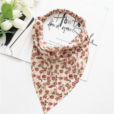 Square Paisley Bandanas Ride Mask Headbands For Women Bands Scarfs-Hair Accessories-Arimonz-Floral Red-Arimonz