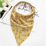 Square Paisley Bandanas Ride Mask Headbands For Women Bands Scarfs-Hair Accessories-Arimonz-Floral Yellow-Arimonz