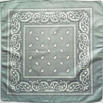 Square Paisley Bandanas Ride Mask Headbands For Women Bands Scarfs-Hair Accessories-Arimonz-grey-Arimonz