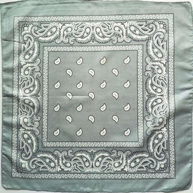 Square Paisley Bandanas Ride Mask Headbands For Women Bands Scarfs-Hair Accessories-Arimonz-grey-Arimonz