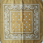 Square Paisley Bandanas Ride Mask Headbands For Women Bands Scarfs-Hair Accessories-Arimonz-khaki-Arimonz