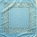 Square Paisley Bandanas Ride Mask Headbands For Women Bands Scarfs-Hair Accessories-Arimonz-light blue-Arimonz