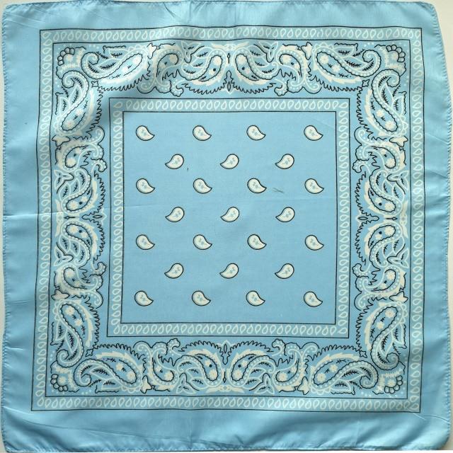 Square Paisley Bandanas Ride Mask Headbands For Women Bands Scarfs-Hair Accessories-Arimonz-light blue-Arimonz