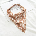 Square Paisley Bandanas Ride Mask Headbands For Women Bands Scarfs-Hair Accessories-Arimonz-Light Brown-Arimonz