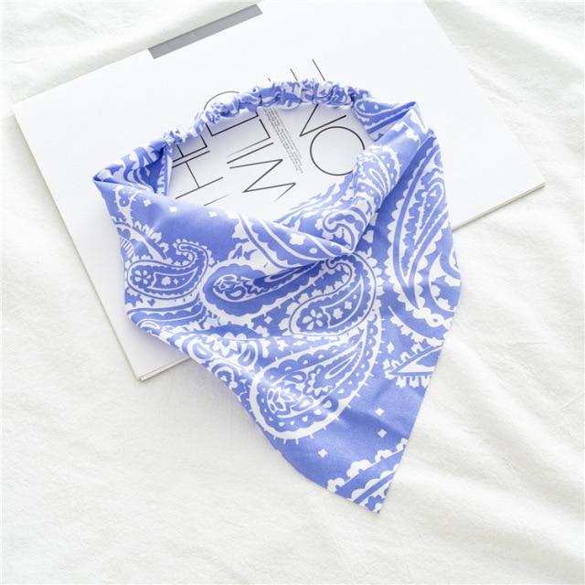 Square Paisley Bandanas Ride Mask Headbands For Women Bands Scarfs-Hair Accessories-Arimonz-Light Purple-Arimonz