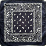 Square Paisley Bandanas Ride Mask Headbands For Women Bands Scarfs-Hair Accessories-Arimonz-navy-Arimonz