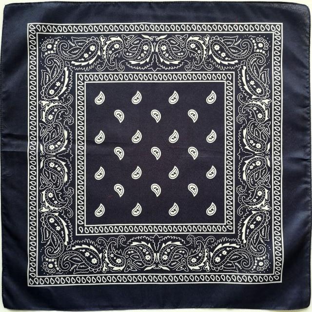 Square Paisley Bandanas Ride Mask Headbands For Women Bands Scarfs-Hair Accessories-Arimonz-navy-Arimonz