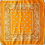 Square Paisley Bandanas Ride Mask Headbands For Women Bands Scarfs-Hair Accessories-Arimonz-orange-Arimonz