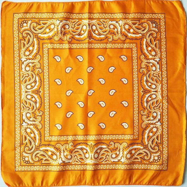 Square Paisley Bandanas Ride Mask Headbands For Women Bands Scarfs-Hair Accessories-Arimonz-orange-Arimonz