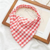 Square Paisley Bandanas Ride Mask Headbands For Women Bands Scarfs-Hair Accessories-Arimonz-Red plaid bandana-Arimonz