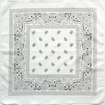 Square Paisley Bandanas Ride Mask Headbands For Women Bands Scarfs-Hair Accessories-Arimonz-white-Arimonz