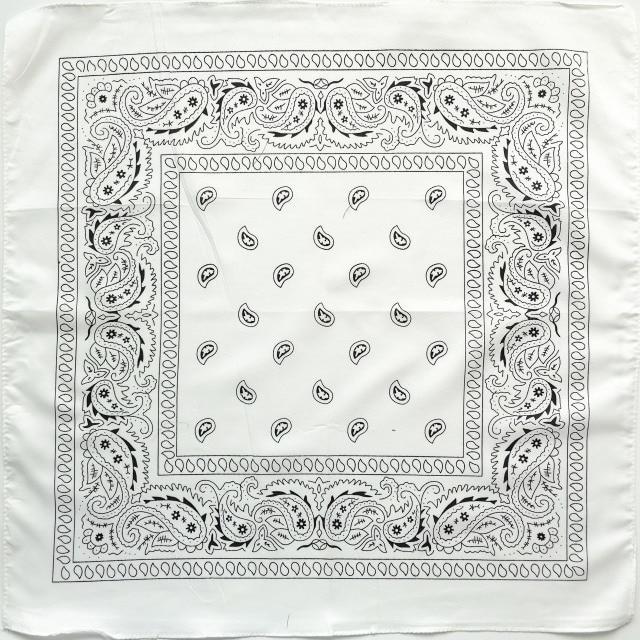 Square Paisley Bandanas Ride Mask Headbands For Women Bands Scarfs-Hair Accessories-Arimonz-white-Arimonz
