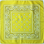 Square Paisley Bandanas Ride Mask Headbands For Women Bands Scarfs-Hair Accessories-Arimonz-yellow-Arimonz