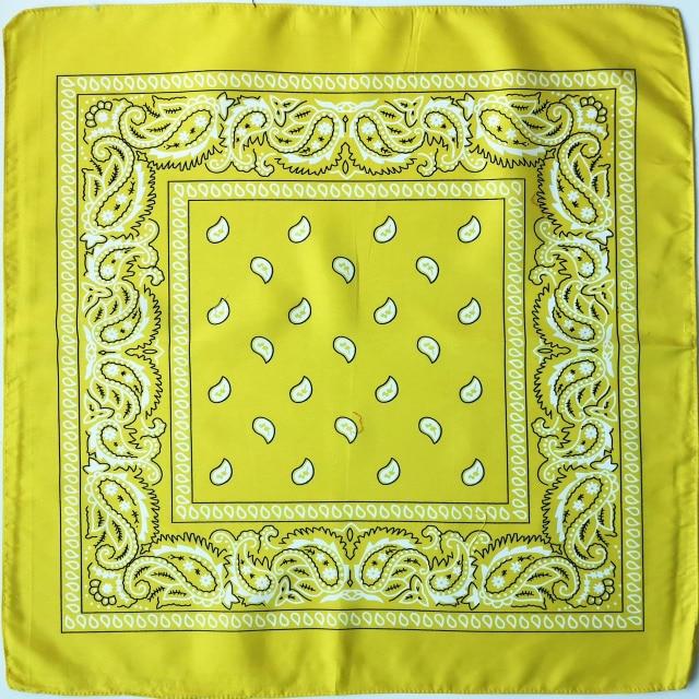 Square Paisley Bandanas Ride Mask Headbands For Women Bands Scarfs-Hair Accessories-Arimonz-yellow-Arimonz