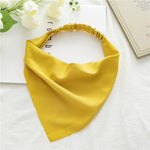 Square Paisley Bandanas Ride Mask Headbands For Women Bands Scarfs-Hair Accessories-Arimonz-Yellow Mustard-Arimonz