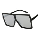 Square Women Sunglasses Clear Lens Sunglasses-Sunglasses-Arimonz-Black Silver-Arimonz