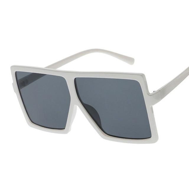 Square Women Sunglasses Clear Lens Sunglasses-Sunglasses-Arimonz-White Gray-Arimonz